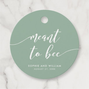 Relax Script Meant to Bee Editable Colour Wedding Favour Tags