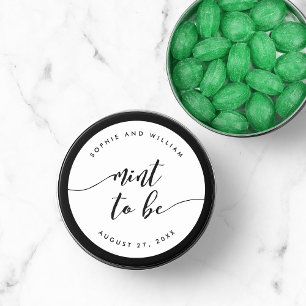 Relax Script Mint to Be Wedding Favour Classic Round Sticker