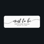 Relax Script Mint to Be Wedding Favour Label<br><div class="desc">This stylish wedding favour label features the words "mint to be" in black script great for labelling your mint wedding favour gifts. It is easy to personalise; just replace the placeholder text to add your own information. For more options such as to change the font, text size or the spacing...</div>