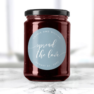 Relax Script Spread the Love Custom Colour Wedding Classic Round Sticker