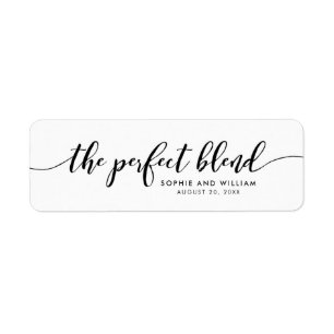 Relax Script The Perfect Blend Wedding Favour Labe