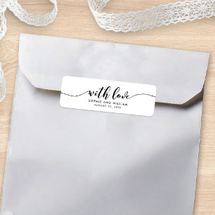 Relax Script With Love Wedding Favour Label