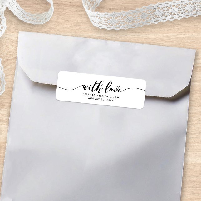 Relax Script With Love Wedding Favour Label (Creator Uploaded)