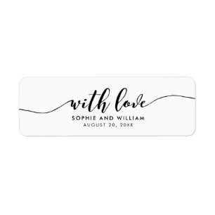 Relax Script With Love Wedding Favour Label