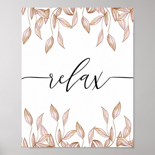 Relax Scripture Bathroom wall art poster (Front)