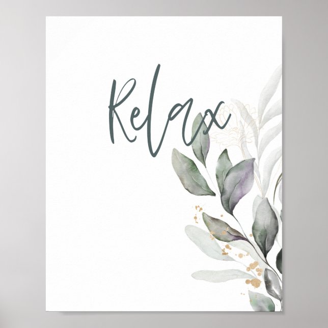 Relax Scripture Bathroom wall art poster (Front)