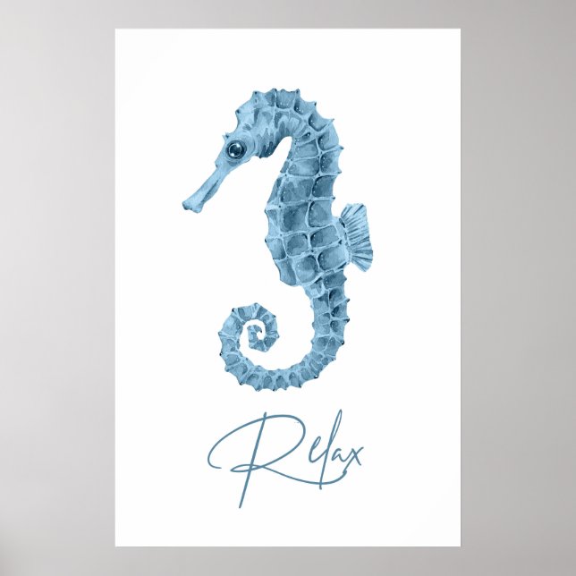 Relax Seahorse Bathroom   Poster (Front)