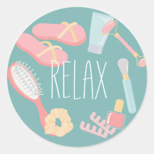 Relax Spa things round Classic Round Sticker