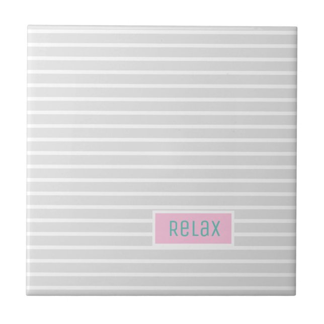 Relax Stripes Pale Pastel Theme Tile (Front)