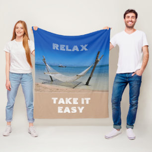 Relax - Take it Easy Fleece Blanket