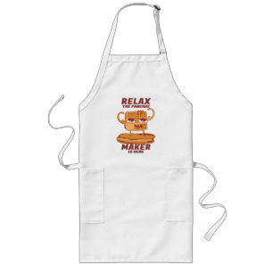 Relax The Pancake Maker Is Here Funny design Long Apron