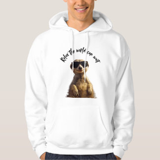 Relax – The World Can Wait | Cool Meerkat with Sun Hoodie