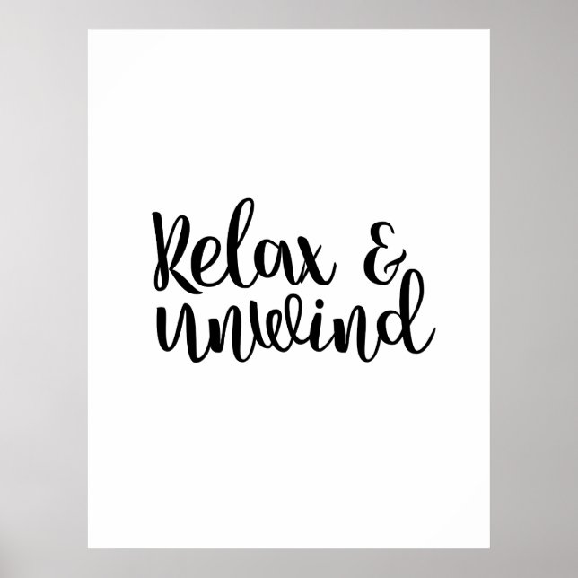 Relax & Unwind Poster (Front)