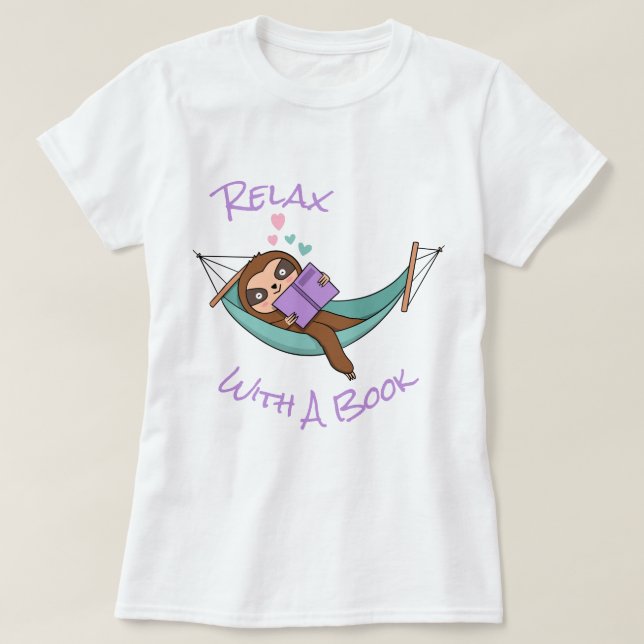 Relax With A Book T-Shirt (Design Front)