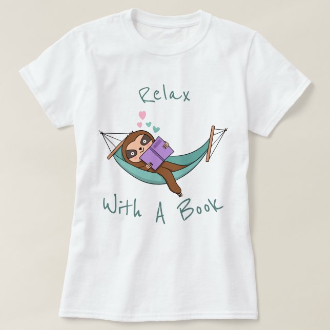Relax With A Book T-Shirt (Design Front)