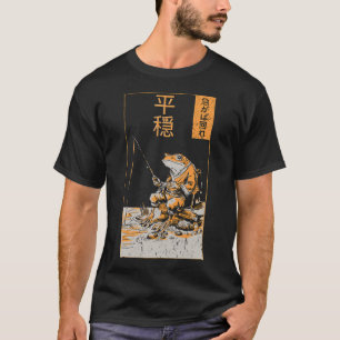 Relax with Grumpy Frog: A Vintage Manga Fishing Jo T-Shirt