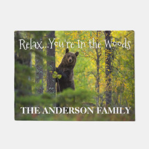 Relax..You're In The Woods Personalised Door Mat