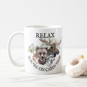 Relax You're on Cabin time Forest Animals Coffee Mug