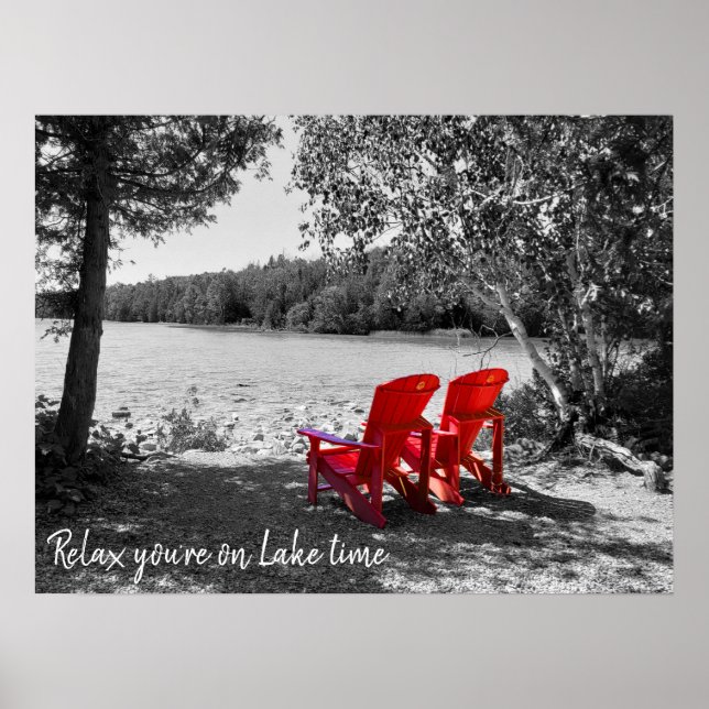 Relax you're on Lake time Poster (Front)