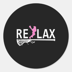 Relax Youth Lacrosse Shirts Lacrosse Funny  Classic Round Sticker