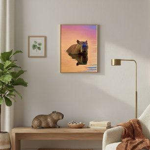 Relaxation Day Capybara Photo Print