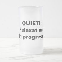 Relaxation in progress frosted mug