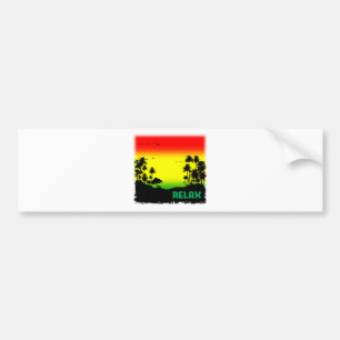relaxation rasta bumper sticker