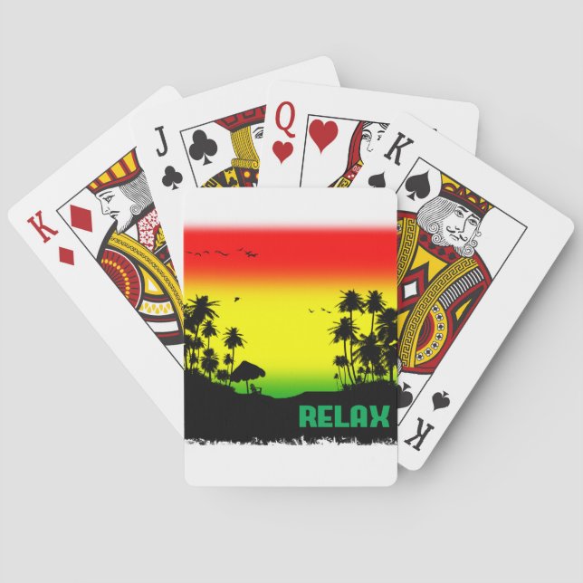 relaxation rasta playing cards (Back)