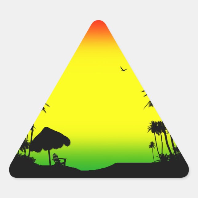 relaxation rasta triangle sticker (Front)