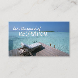 relaxation travel business card