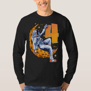 Relaxed Astronaut 4th Birthday Boy Girl 4 Years 20 T-Shirt