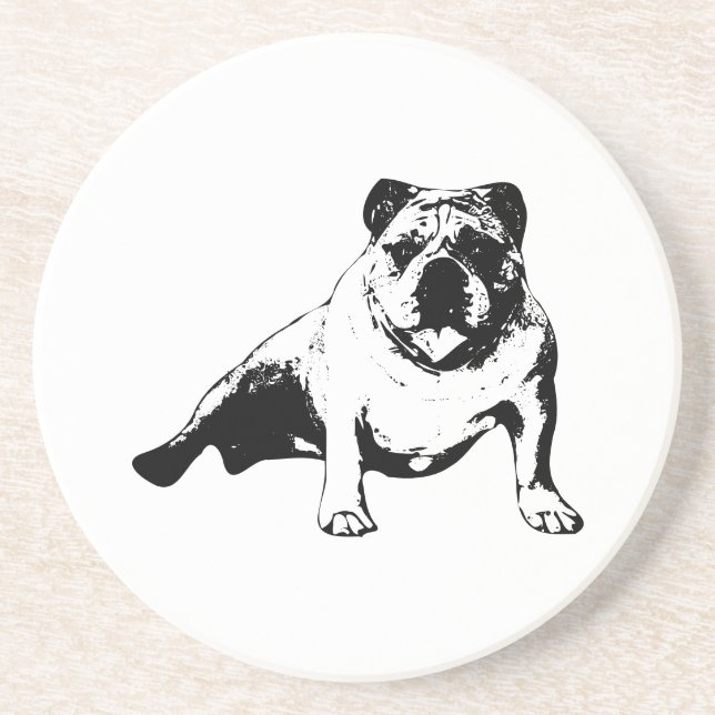 Relaxed Bulldog Coaster (Front)