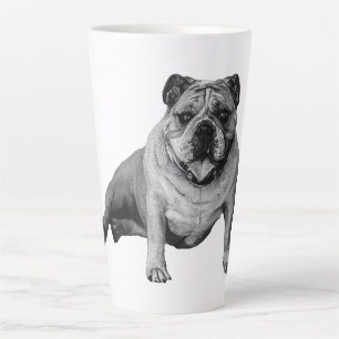 Relaxed Bulldog with Playful Grin Latte Mug