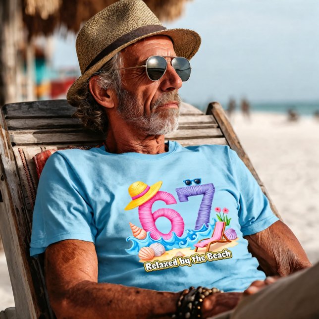 Relaxed by the Beach Retirement 67 T-Shirt (Creator Uploaded)