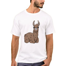 Relaxed Cartoon Llama – Cosy Animal