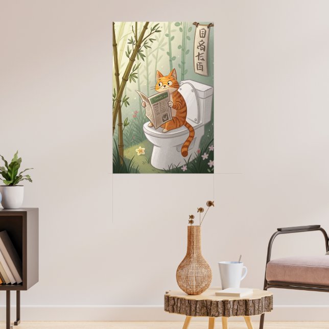 Relaxed Cat on the Throne Poster (Living Room 3)