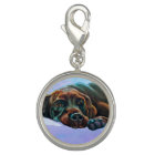 Relaxed Chocolate Lab Dog