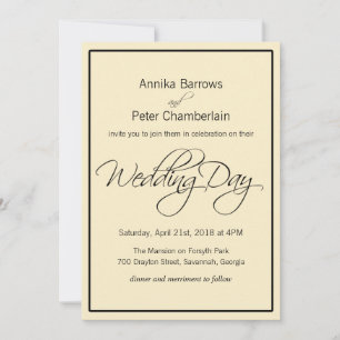 Relaxed Contemporary Wedding Invitation