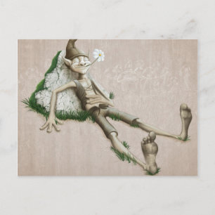 Relaxed elf postcard