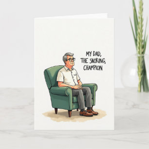 Relaxed Fathers Day Portrait Card