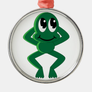 RELAXED FROG METAL TREE DECORATION