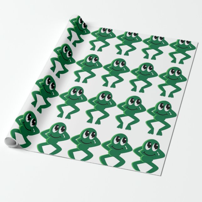 RELAXED FROG WRAPPING PAPER (Unrolled)