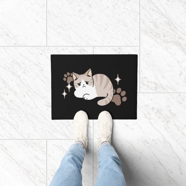 Relaxed & Lazy Vibes for Cat Lovers Design Doormat (Indoor)