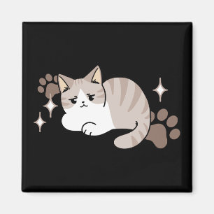 Relaxed & Lazy Vibes for Cat Lovers Design Magnet