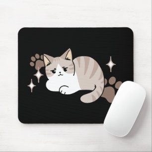 Relaxed & Lazy Vibes for Cat Lovers Design Mouse Mat