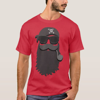 Relaxed Pirate Sun Glasses Funny Bearded Men Gift T-Shirt