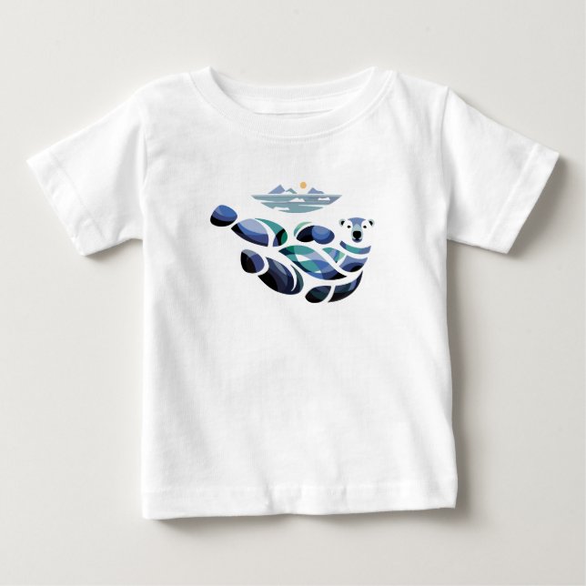 Relaxed Polar Bear Baby T-Shirt (Front)