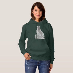 Relaxed Polar Bear - Minimalist Art Hoodie