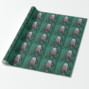Relaxed River Otter Painting Wrapping Paper