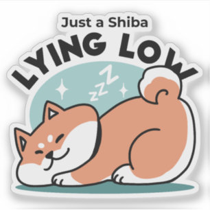 Relaxed Shiba Inu Art: Just a Shiba Lying Low